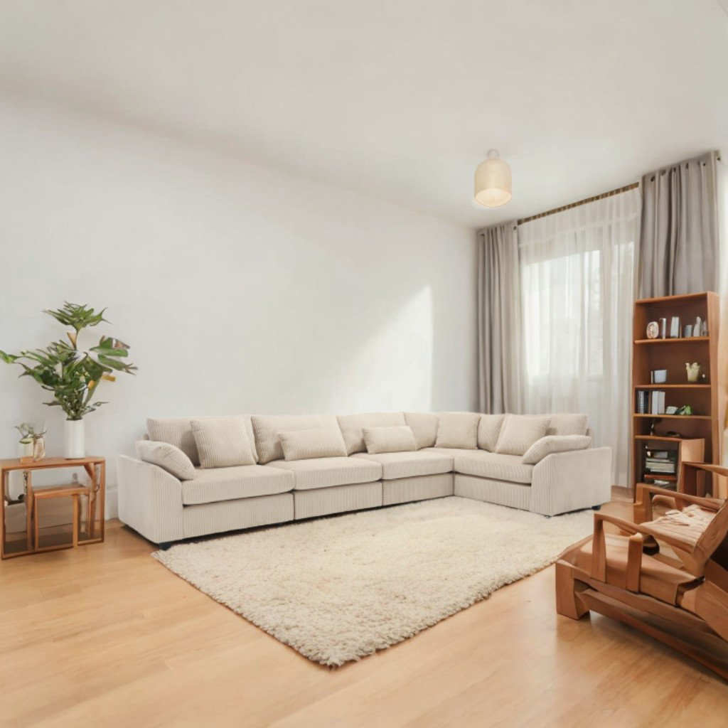 Mercer41 Nordic Minimalist Convertible Sofa Combination Modern ...